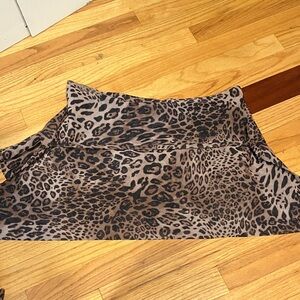 Chic Asymmetrical Leopard Print Skirt